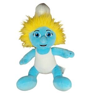 Build A Bear Smurfette Plush Smurfs Doll Reading Buddy Stuffed Animal 2013 BABW